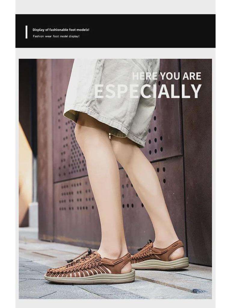 2024 Summer Trendy Baotou Sandals: Fashionable Casual Men's Beach Shoes