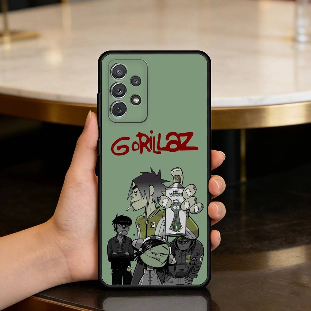 A-Anime G-Gorillaz Soft Silicone Black Cover Phone Case For Samsung Galaxy A73,A72,A71,A70,A53,A52,A51