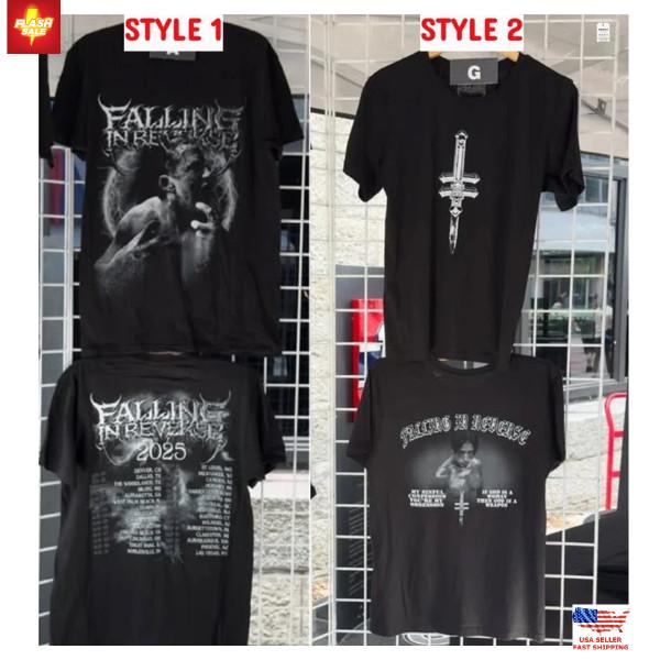 

NEW & HOT!! Falling In Reverse 2025 Tour Merch Two Sides T-Shirt Unisex T-Shirt XXXXL
