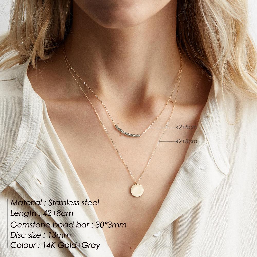 EMANCO Stainless Steel Twisted Chain Necklace Multilayer Gold Color Paper Clip Chain Square Chain Necklace Women Jewelry Choker