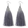 Fish Mouth Decor Colorful Thread Tassel Dangle Women Bridal Earring Ear Stud
