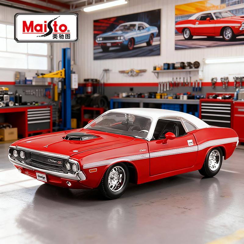 

Maisto 1:24 Dodge Challenger R/T Coupe 1970 Alloy Car Diecasts & Toy Vehicles Car Model Miniature Scale Model Car For Children