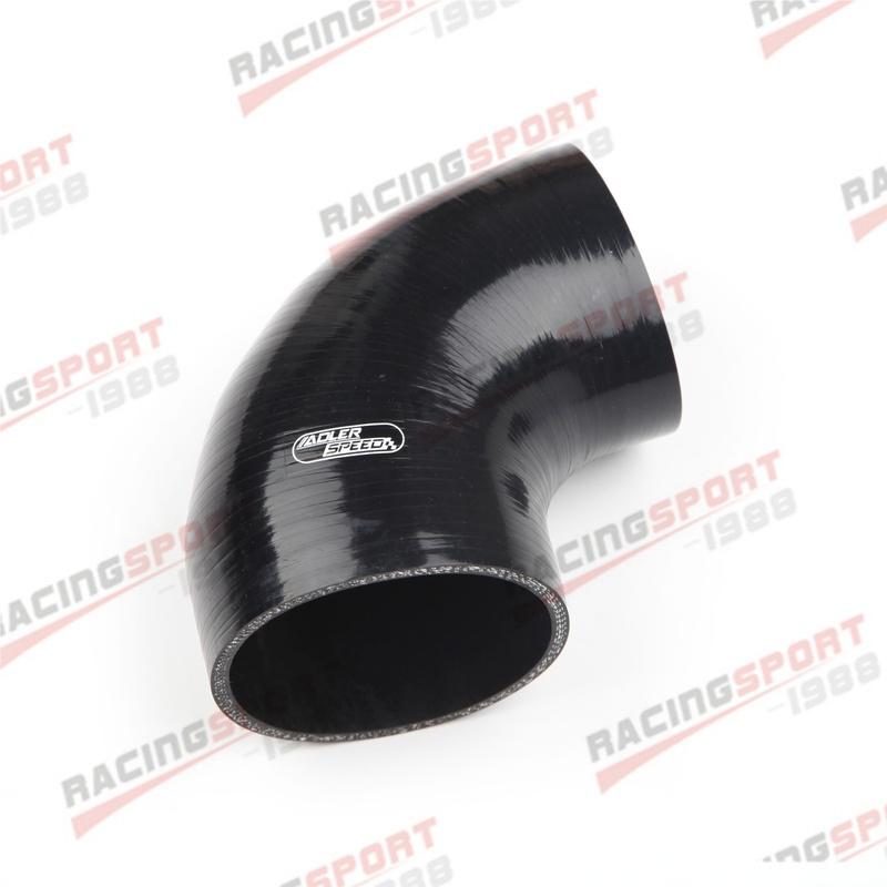 Black 90° 90 degree Reduce Elbow Hose Silicone Intercooler ID50-80 51-57 51-60 51-63 51-70 51-76 51-85 51-90MM 4PLY 25MM