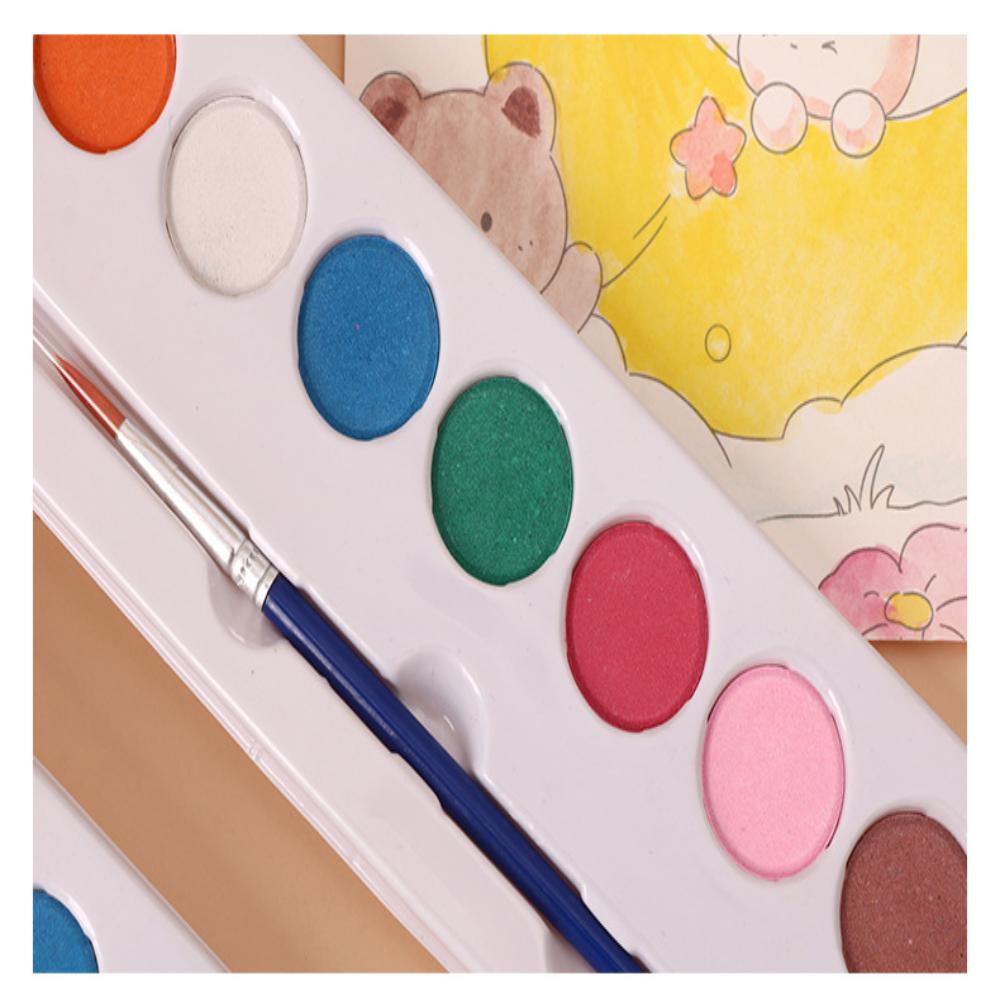 Solid Watercolor Paint Portable Watercolor Paint Set Painting Box Set Transparent Mini Portable Watercolor Set For Diy Painting
