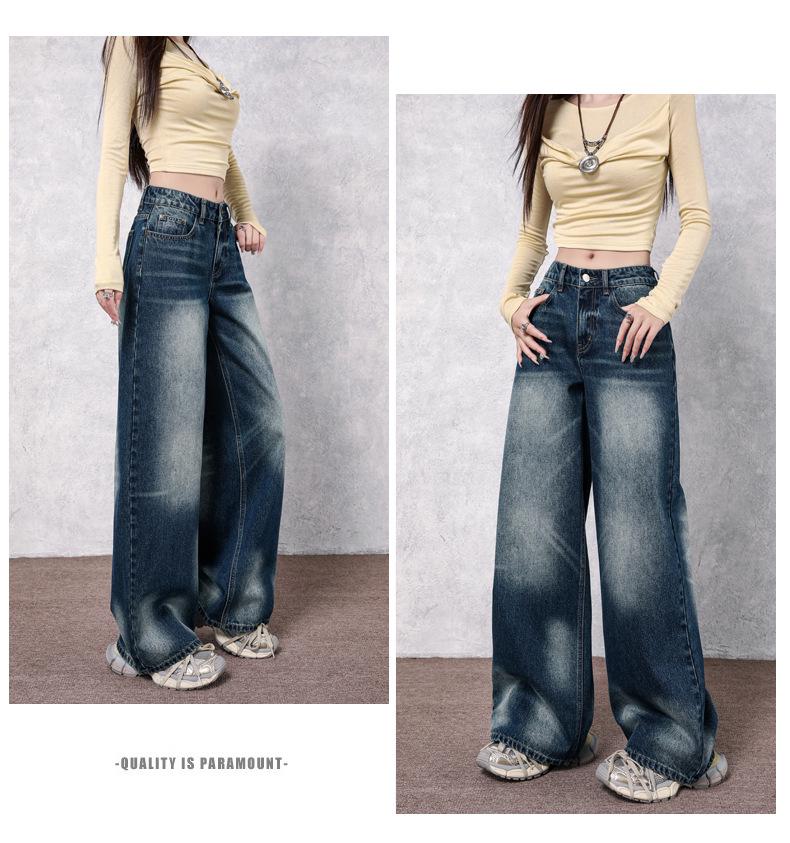 American Women's Low Waist Wide Leg Jeans - 2025 Autumn Collection