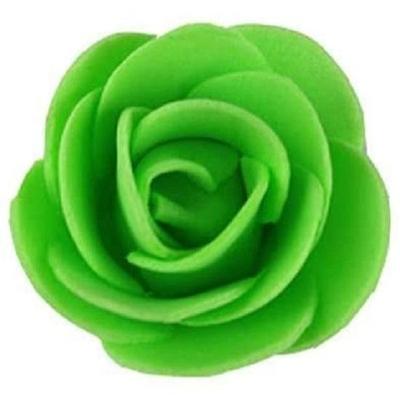 Kunstig Mini Grønn Rose Blomst for Dekorasjon, Hjemmeinnredning og Håndverk Falske Blomster (Størrelse: 3cm, Pakke med 100)