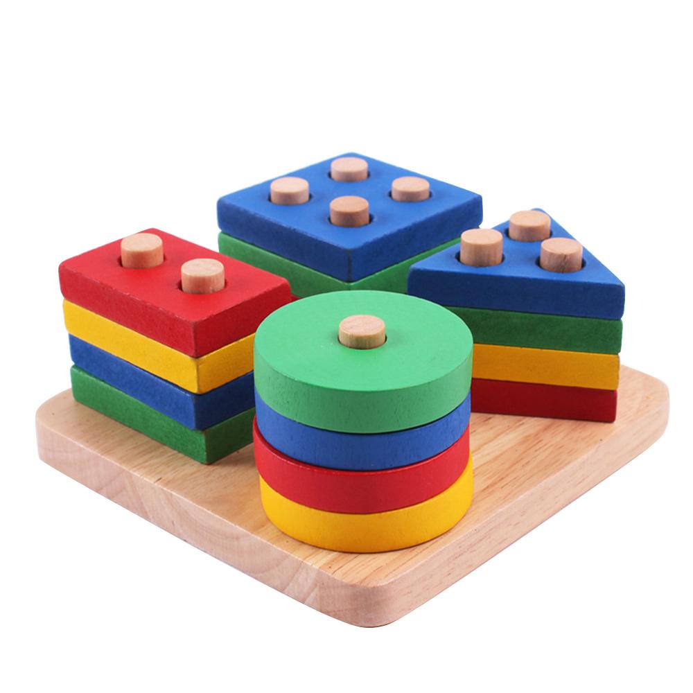 Geometric Shapes Toys For Children Early Learning Exercise Hands-on Ability Montessori Puzzle Sorting Math Educational Toys