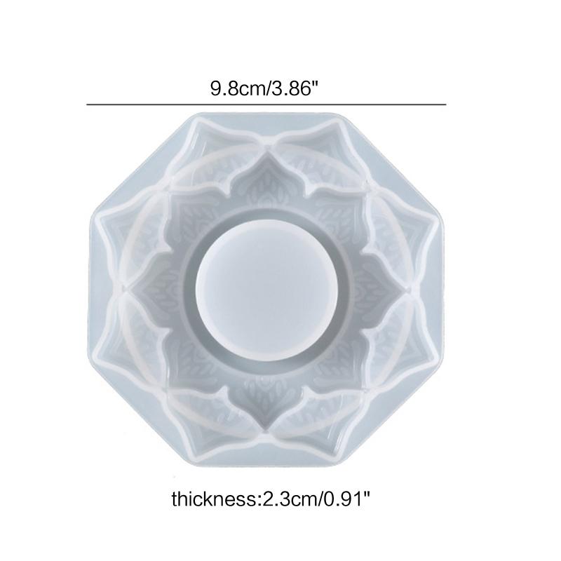 Resin Candle Holder Silicone Moulds Tealight Resin Mold Lotus Candlestick Epoxy Casting Mould for DIY Jewelry Box