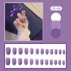 24Pcs French Tip Extra Long Ballerina Press On Nails Detachable Artificial Fake Nails Wearable Nail Art Tips