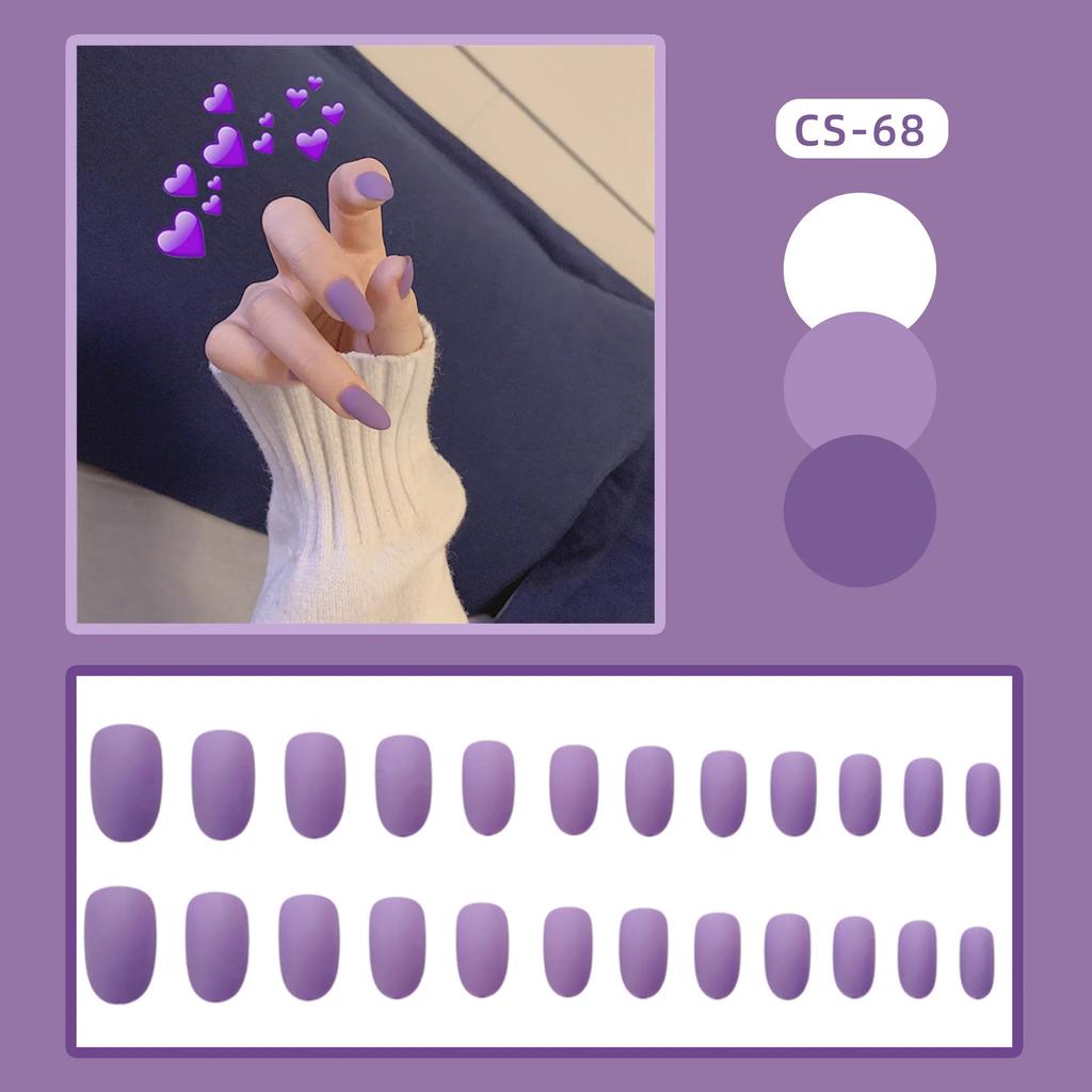 24Pcs French Tip Extra Long Ballerina Press On Nails Detachable Artificial Fake Nails Wearable Nail Art Tips