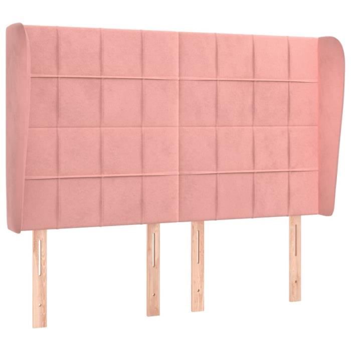 VidaXL Headboard with Ears Pink 147x23x118-128 Cm Velvet3118009