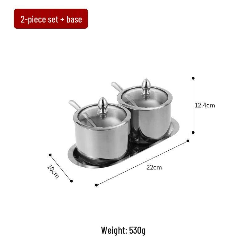 

Korean Style Stainless Steel Condiment Jar Set