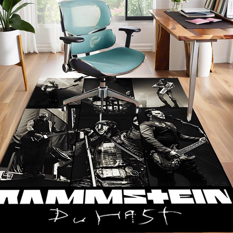 1pc Rammstein3 Design Area Rug - Non-Slip, Soft & Cozy Floor Mat for Living Room, Bedroom, Office - Indoor/Outdoor Decorative Carpet