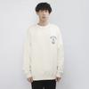 MLB New York Yankees, Round Neck Fleece Loose Fit Hoodie Sweatshirt Winter Unisex Cream 3AMTL5116-50CRS