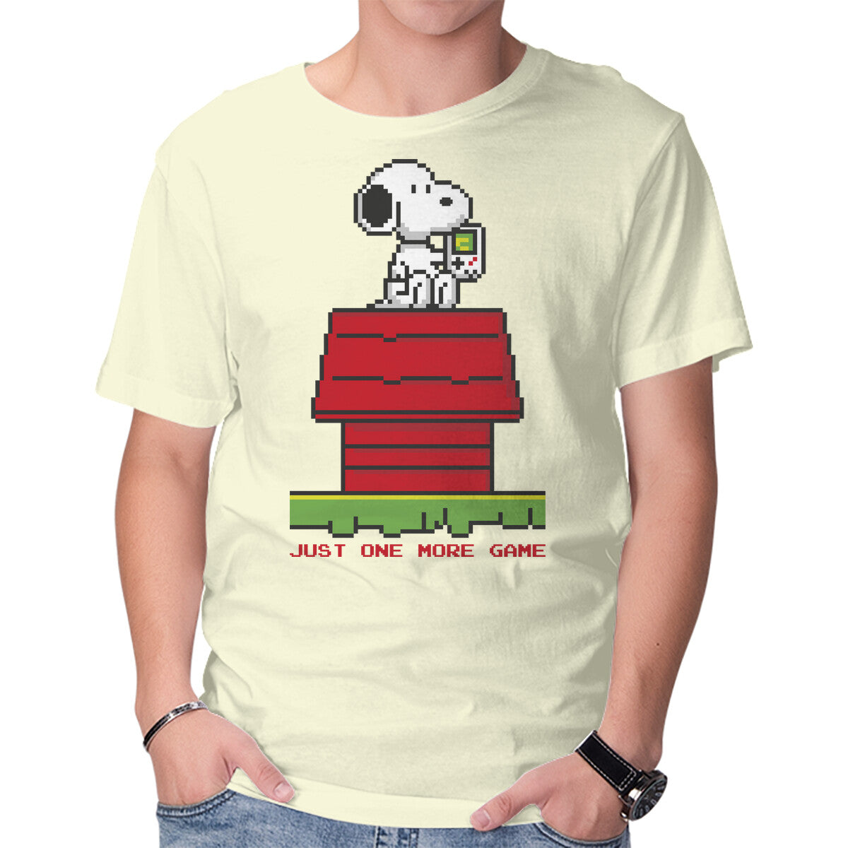 Unisex Crew Neck T-Shirt 8 Bit Dog Graphic Short Sleeve Casual Tee S