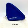 BALENCIAGA 476976 Triangle Clutch bag pouch accessory case blue/SilverHardware