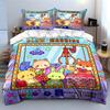 Claw Machine Cute Animal Toys Bedding Duvet Cover Set  (1*Duvet Cover 2*Pillowcases, without duvet insert)
