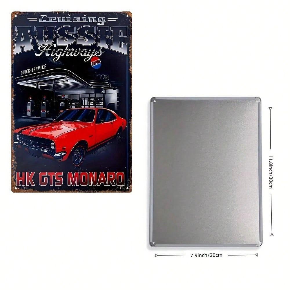 Vintage Metal Wall Art Car Poster 20x30cm Retro Garage Decor