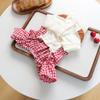 Pet Circle Plaid Outfit With Leash Clip Dogs Cats - Valentine Love Couple Style