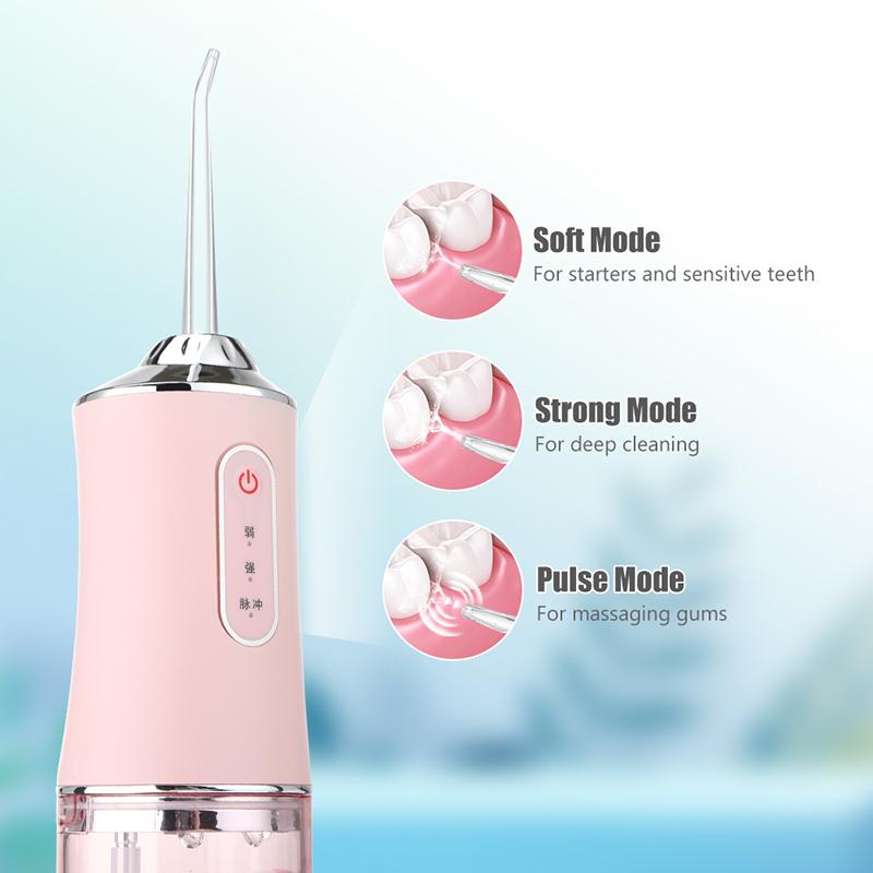 Water Flosser Dental for Teeth/Braces 6 Pressure Levels Teeth Cleaner 6 Replaceable Jet Tips for Family