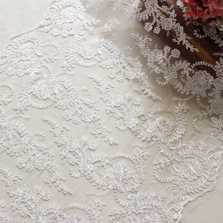 Embroidery Lace Accessories, Bridal Wedding Dress Diy Handmade Lace Clothing Clothes Sequined Lace Fabric Fabric