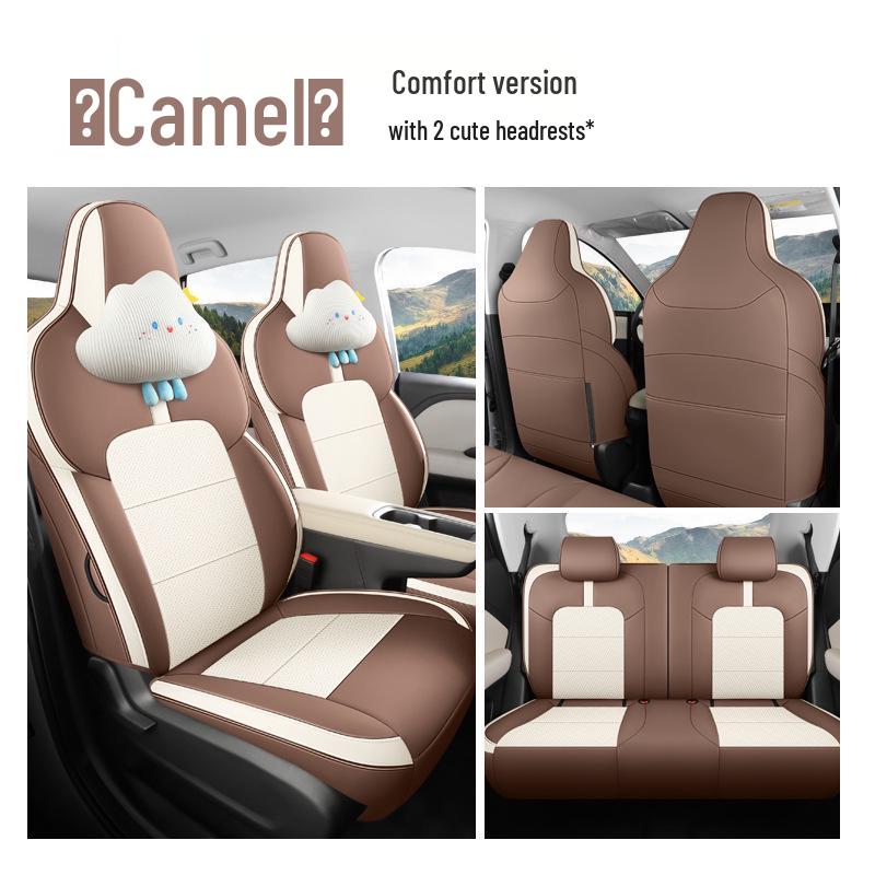 Wuling Bingo PLUS Leather Perforated Seat Cushion - All-Season Universal Cartoon Design