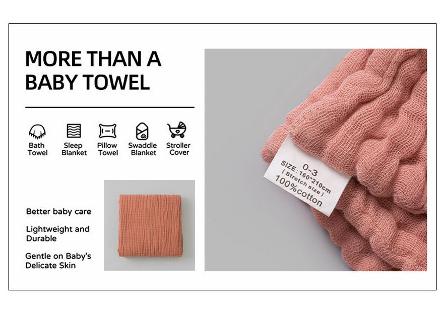 Six-Layer Pure Cotton Gauze Summer Blanket & Towel Quilt