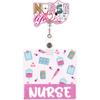 Pink Glitter Nurse Badge Reel 60 Rotating Name Cards Holders Retractable ID Holder  Resident Nurses