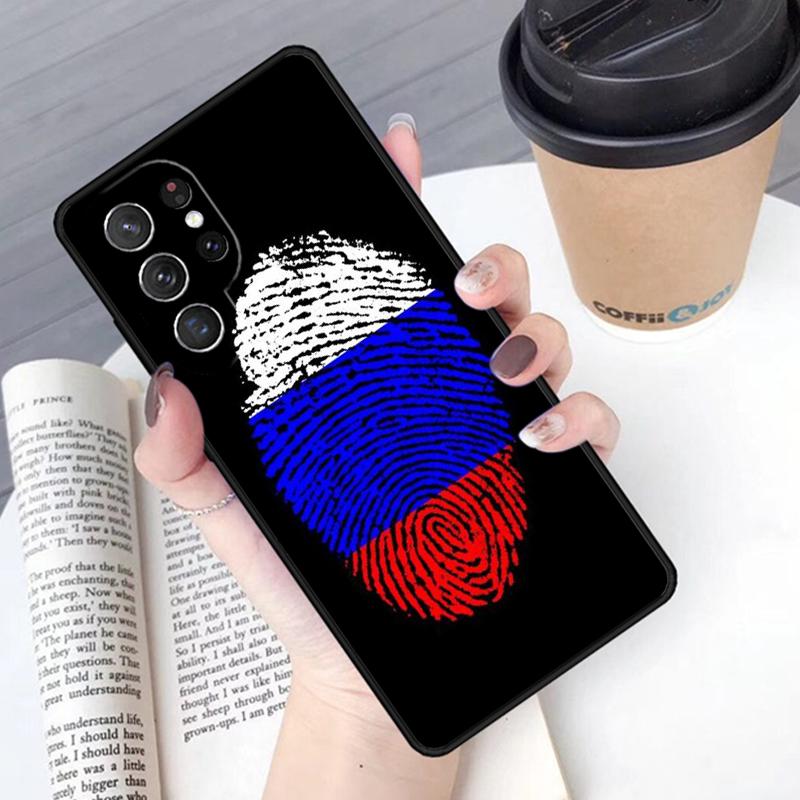 Russia Flag Phone Case Cover For Samsung Galaxy S24 S25 Ultra S21 S22 Ultra S10E Note 10 Plus Note 20 FE S23