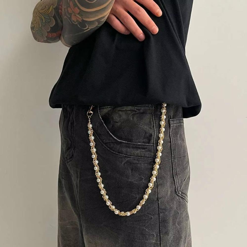 Men Tassel Bag Punk Waist Chain Handbag Chain Hip Hop Rock Jeans Keychain New Men Wallet Chain