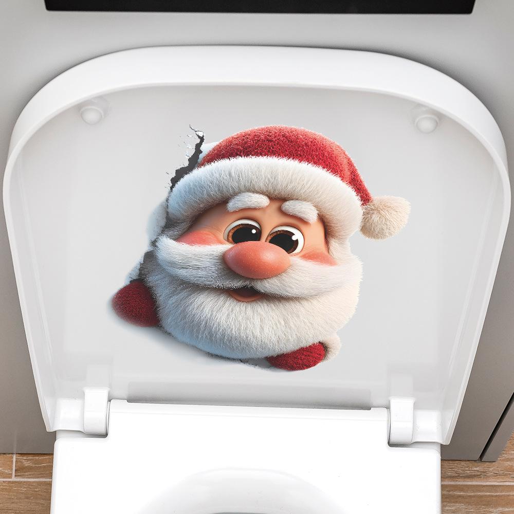 Cartoon and Cute Santa Claus Wall Stickers for The Entrance and Living Room Decoration and Beautification