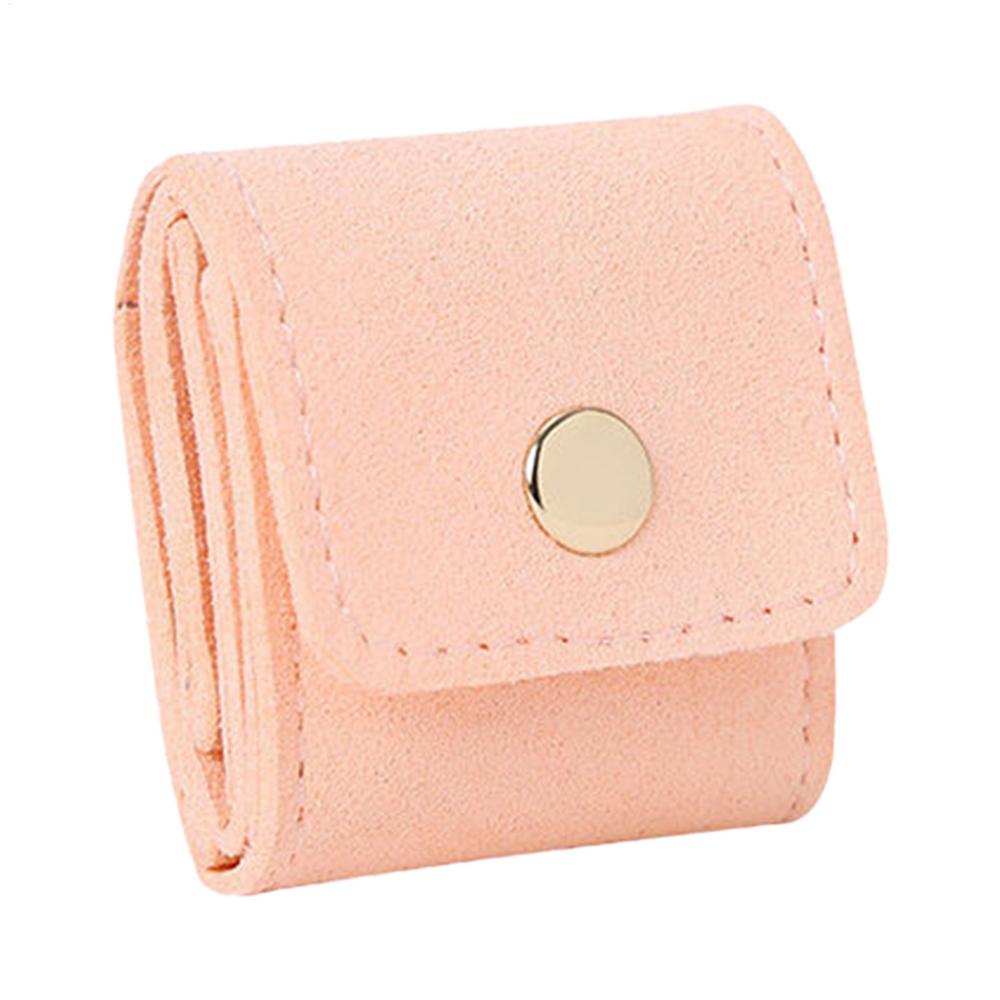 Jewelry Travel Bag Travel Ring Holder Trendy Folding Divided Case With Buckle For Airplane Beach Vacation Honeymoon Wedding