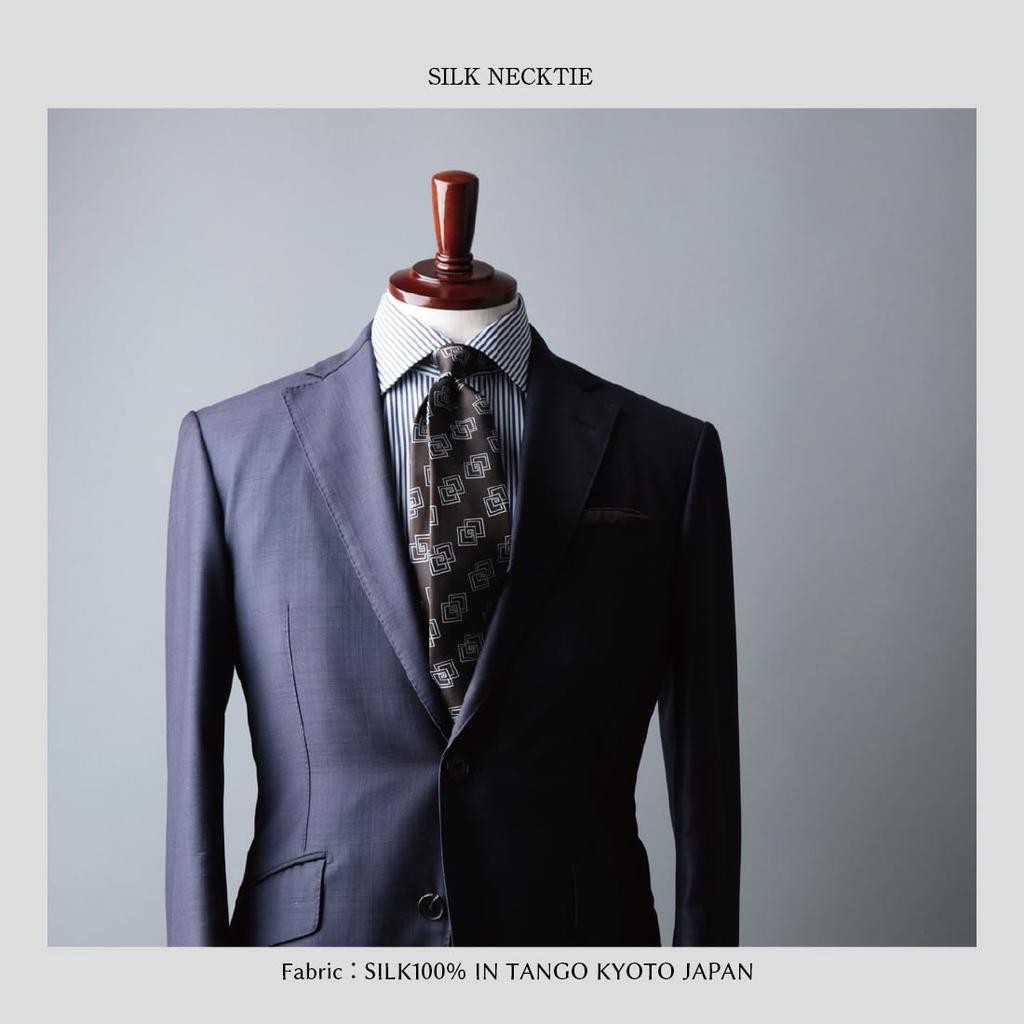 [Y&TAILOR] Necktie, Kyoto-made, Tango-made, Large Square Pattern, Small Pattern, Paisley Weave Series, 100% Silk, High-Quality, Made in Japan,