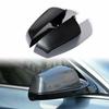 1Pair Carbon Fiber ABS Rearview Door Wing Side Mirror Covers Cap Fit for BMW E60 E61 F10 F11 F06 F12 F13 F01 F02 Gloss Black