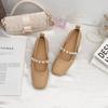 2025 spring and summer new Mary Jane single shoes women's wear high-end pearl word with thick heel shoes women's shoes versatile