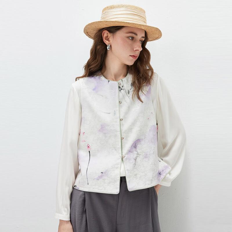 Women's Mulberry Silk New Chinese Style Sleeveless Vest