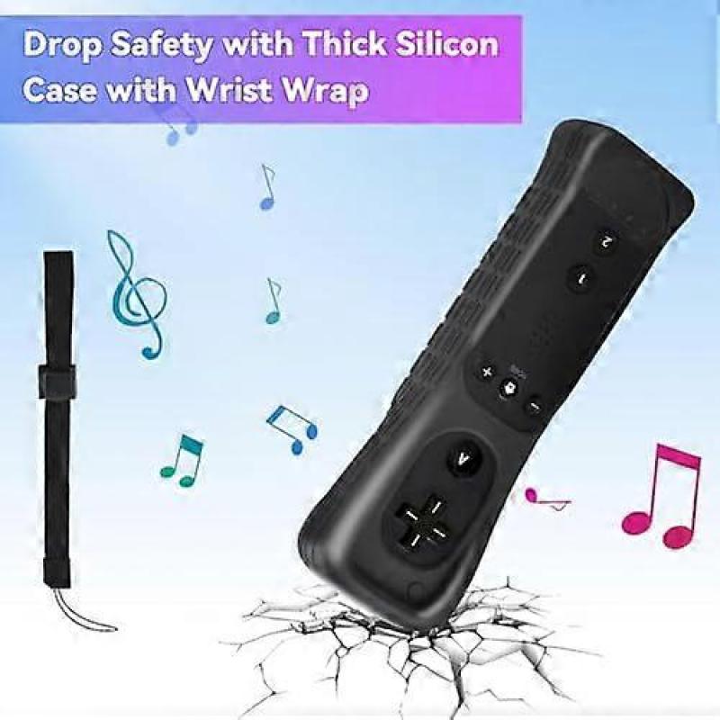 Wii Controller 2 Pack,Wii Remote Controller with Silicone Case and Wrist Strap,Wii Remote Controller for Wii/Wii U