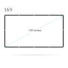 150 inches Projector Screen Widescreen 16:9 Portable Projection Screen Anti-Crease Foldable Indoor Outdoor Projector Movies Screen for
