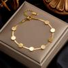 Stainless Steel Fashion Link Chain Bangle Bracelet for Women Exquisite Gold Bracelet Jewelry Girl Gift