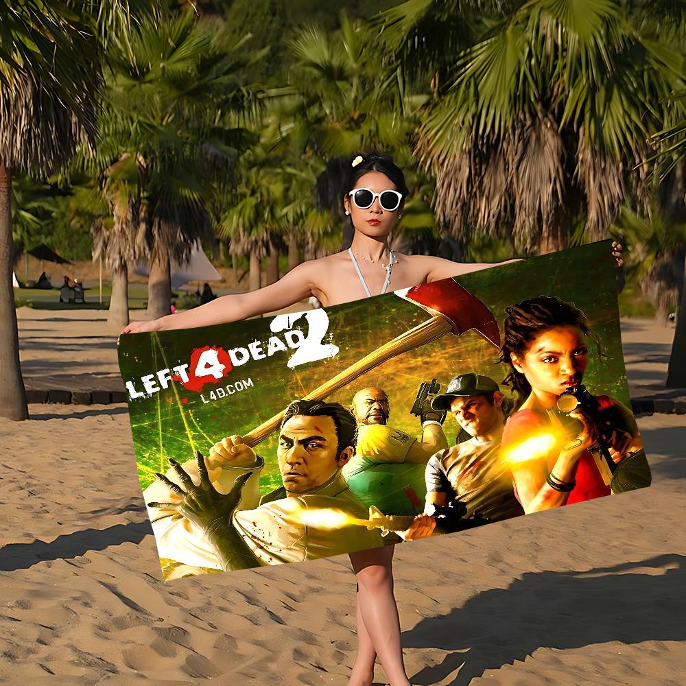 Hot Action Game Left 4 Dead Big Microfiber Beach Towels Quick Dry Towel Sand Beach Towels Pool Towel for Travel Swim Pool Yoga