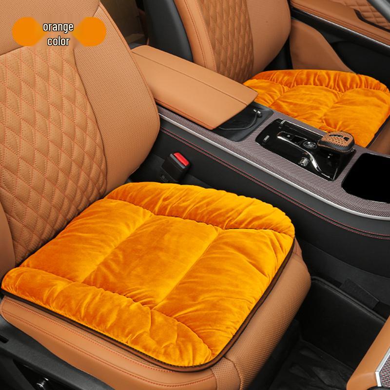 Winter Plush Car Seat Cushion Set: Thickened Warm Three-Piece Short Plush for Rear Row