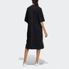 Adidas Originals Ryv Dress Casual Breathable A-Line Round Neck Short Sleeve Dress Women Dresses Black H39023