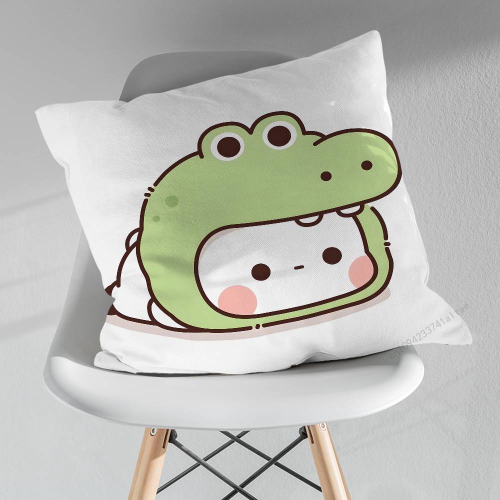 Cute BBubu DDudu Funny Pillowcase for Sofa Room Office Decor Printing  Merchandise AllMatch Cushion Cover