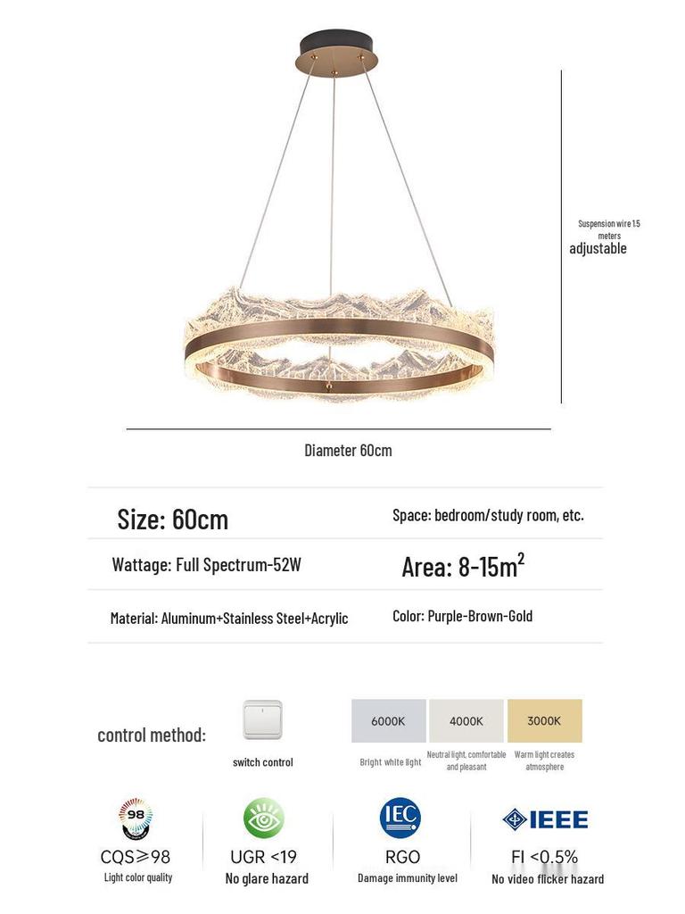 Italian Modern Luxury Chandelier for Living Room or Dining Hall