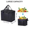 Grand Sac Isotherme Anti-fuite pour Livraison de Nourriture Sac Glacière Thermique Portable Réutilisable pour Restauration à Emporter Épicerie Pique-nique Voyages
