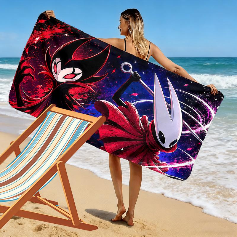 Hollow Knight Print Beach Towel, Large Soft Quick Dry Towel for Beach Camping Swimming