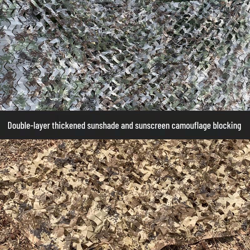 Anti-Aerial Camouflage Net: Mountain Jungle Sunshade with Infrared Protection for Outdoor Field Use.