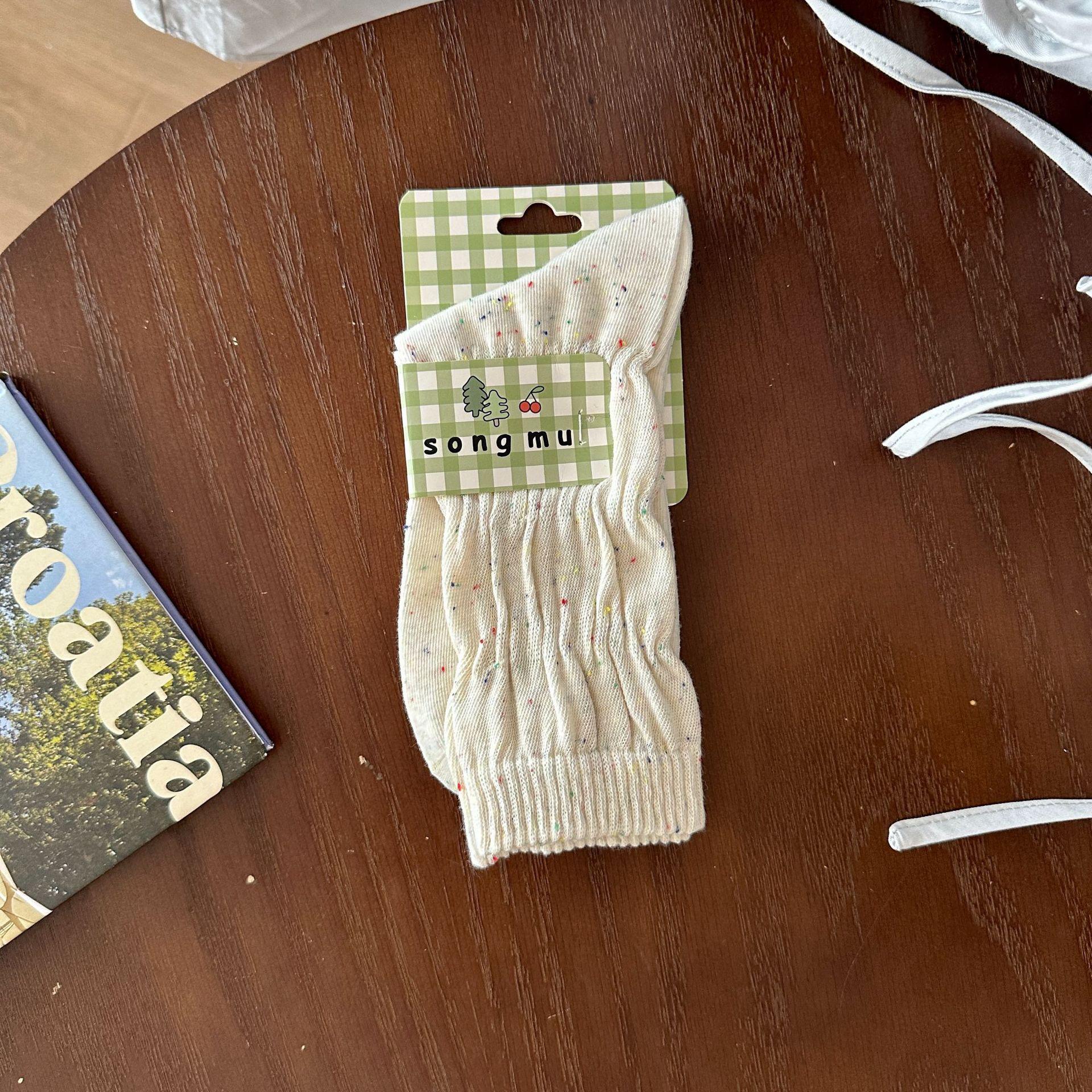 

Серые хлопковые женские носки до середины икры в балетном стиле - Осенне-зимний дизайн с крученым ворсом One Size