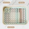 Dish Drying Rack Plastic Bowl Dish Chopstick Storage Box with Lid for Kitchen Utensils Kitchen Plate Cup Tray Cutlery Drainer