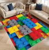 Playful Retro Lego Block Theme Decor Rug for Living Room Bedroom Kids' Room Leisure Area Home Decor Comfortable Non Slip Durable